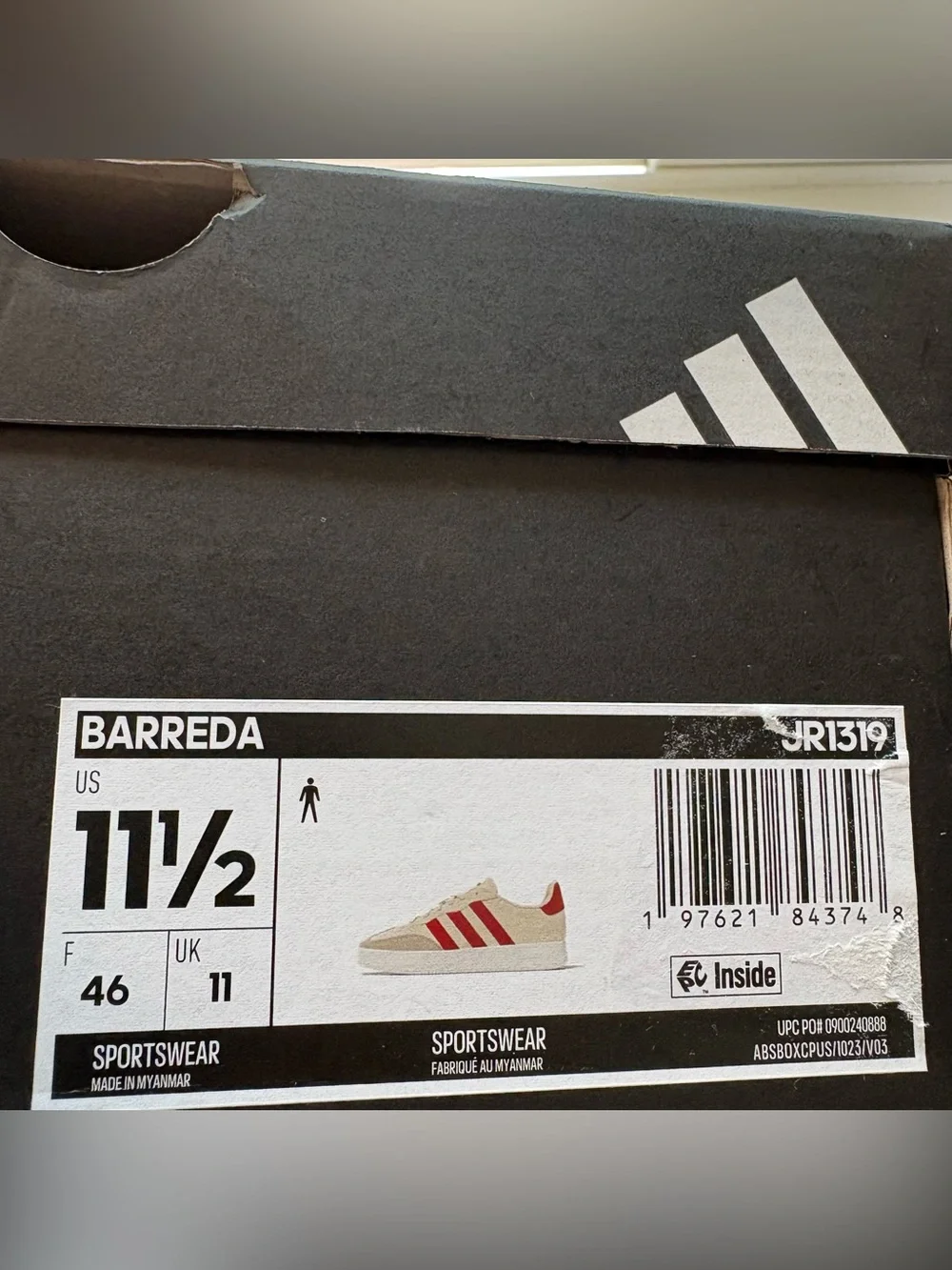 adidas Barreda Decode Scarlet Red Cream Lace Up Sneakers Men’s Shoe 11.5 or 10.5